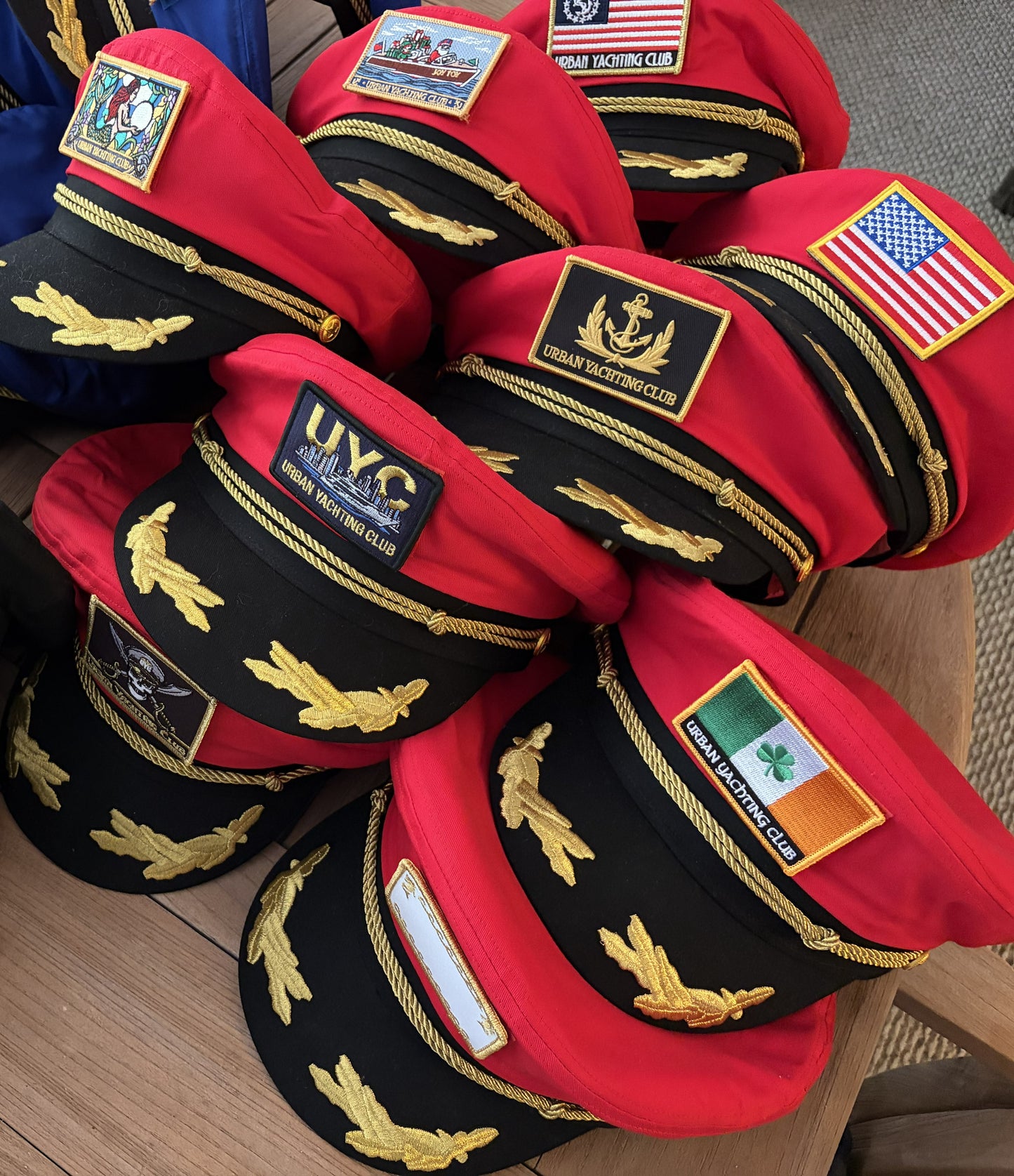 Red Captain of Everything - 1 Hat, 9 Patches, 4 Hook Stickers